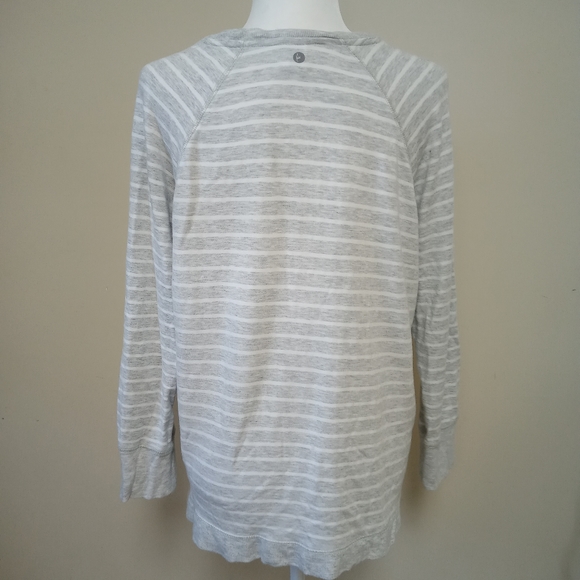 Active Life Modal Athleisure Gray Striped Soft top - Picture 7 of 14